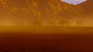 Free Stock Video Truck Passing By Some Wild Horses In The Desert Live Wallpaper
