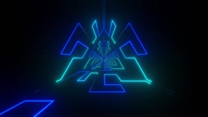 Free Stock Video Triangular Tunnel With Blue Lights In Its Walls Live Wallpaper