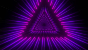 Free Stock Video Triangular Cylinders Passage Made Of Violet Light Live Wallpaper