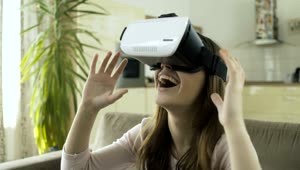 Free Stock Video Young Woman Having Fun With Virtual Reality Live Wallpaper