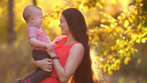 Free Stock Video Young Mother With Her Little Son Laughing Together Live Wallpaper
