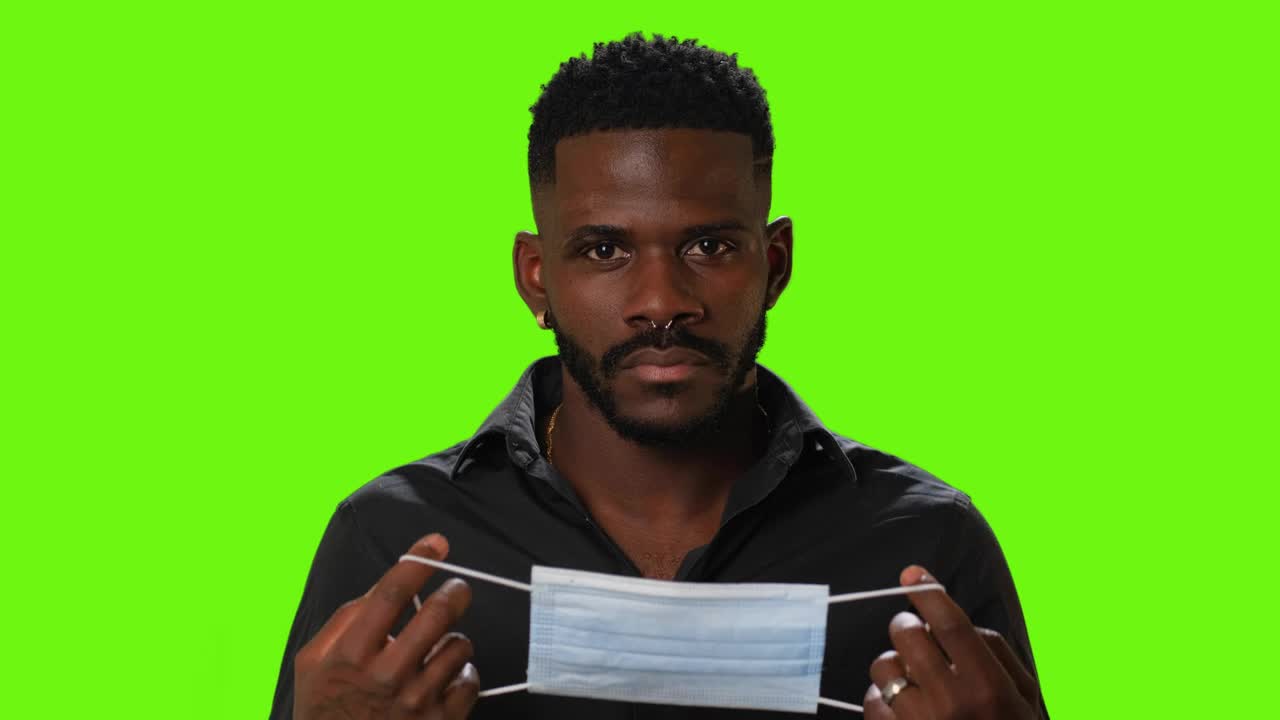 Download Free Stock Video Young Man With A Face Mask Live Wallpaper