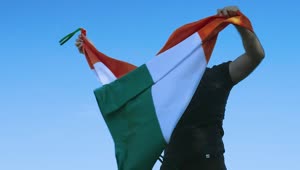 Free Stock Video Young Man Spreading The Flag Of India Live Wallpaper