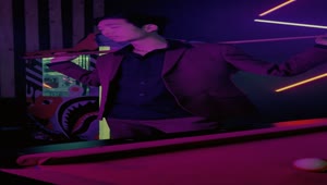 Free Stock Video Young Gangster Playing Billiards In A Game Bar Live Wallpaper