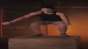 Free Stock Video Young Fitness Woman Jumping A Box In Her Workout Live Wallpaper