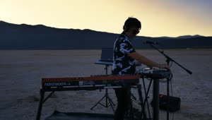 Free Stock Video Young Dj Mixing Music In The Desert Live Wallpaper
