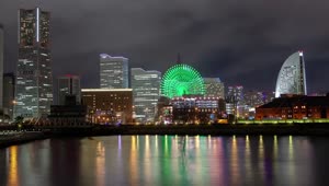 Free Stock Video Yokohama City Landscape At Night Live Wallpaper