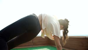 Free Stock Video Yoga Girl Doing Poses On A Rooftop Live Wallpaper