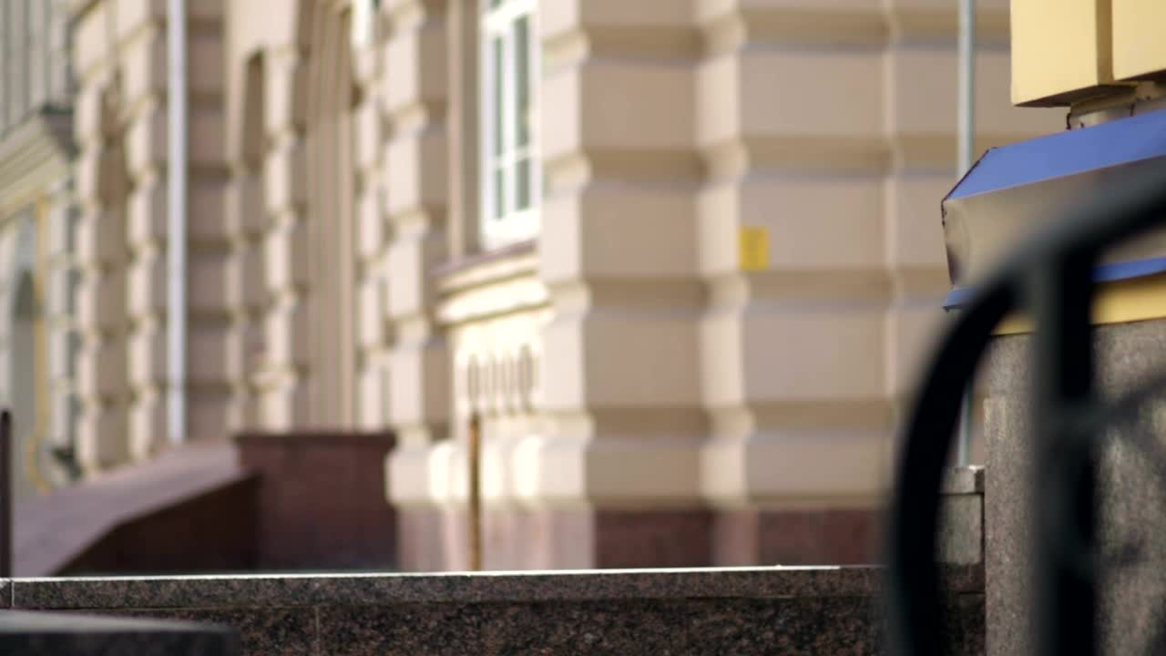 Download Free Stock Video Woman Walking Down The Street With Shopping Bags Live Wallpaper