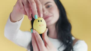 Free Stock Video Woman Showing An Easter Egg Live Wallpaper