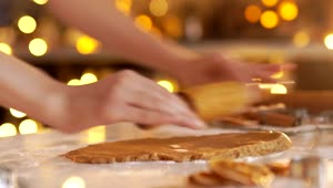 Free Stock Video Woman Preparing A Traditional Homemade Christmas Dessert Live Wallpaper
