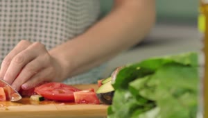 Free Stock Video Woman Preparing A Healthy Salad Live Wallpaper