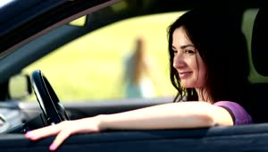 Free Stock Video Woman In A Car Looks To Her Friend In A Live Wallpaper
