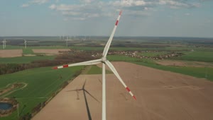 Free Stock Video Wind Turbine In Agriculture Fields Live Wallpaper