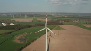 Free Stock Video Wind Turbine Working In The Countryside Live Wallpaper