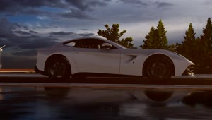 Free Stock Video White Sports Car In The Highway Live Wallpaper