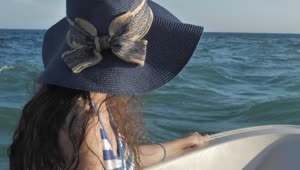   Stock Footage Woman Boating On A Clear Day Live Wallpaper