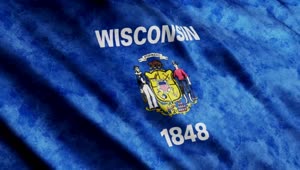   Stock Footage Wisconsin State Blue Flag Live Wallpaper
