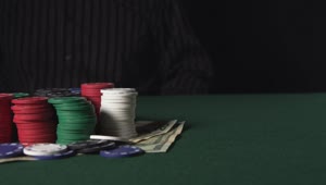   Stock Footage Winner Taking The Chips From A Poker Table Live Wallpaper