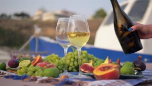   Stock Footage Wine And Grapes At The Beach Live Wallpaper