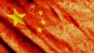   Stock Footage Weathered Chinese Flag Live Wallpaper
