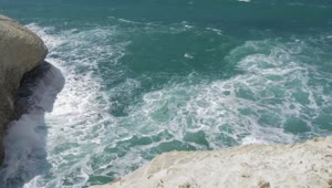   Stock Footage Waves Against Chalk Cliffs Live Wallpaper
