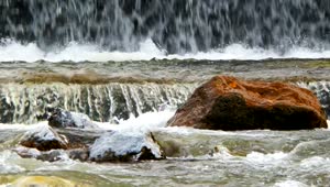   Stock Footage Waterfalls On The Rocks Of A River Live Wallpaper