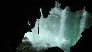   Stock Footage Waterfall Seen From Inside Live Wallpaper