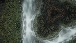   Stock Footage Waterfall Seen From Above In The Forest Live Wallpaper