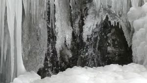   Stock Footage Waterfall In A Frozen Landscape Live Wallpaper