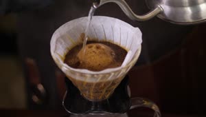   Stock Footage Water Poured Into A Coffee Filter Live Wallpaper
