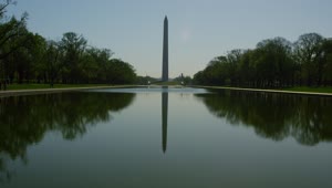   Stock Footage Washington Monument Reflecting On The Water Live Wallpaper