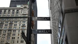   Stock Footage Wall Street Signs In Nyc Live Wallpaper