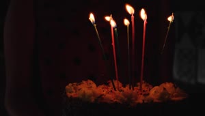   Stock Footage Walking In The Dark With Cake With Candles Live Wallpaper