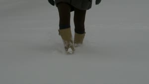   Stock Footage Walking Across Fresh Snow Live Wallpaper