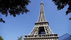   Stock Footage View Of The Eiffel Tower And The Blue Sky Live Wallpaper