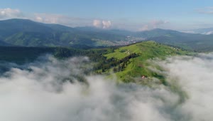   Stock Footage View Of A Valley Seen From The Clouds Live Wallpaper