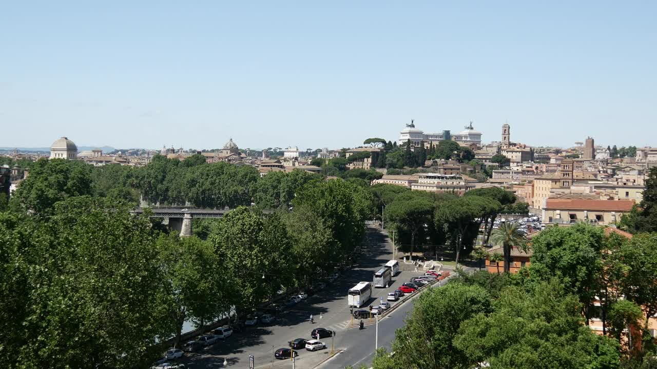 Download   Stock Footage View Of A Street And The City Of Rome Live Wallpaper