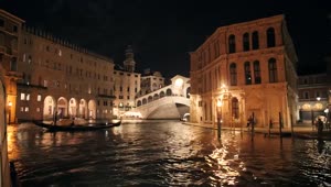   Stock Footage Venice Central Canal At Night Live Wallpaper