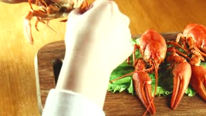   Stock Footage Using Tools To Eat Lobster Live Wallpaper