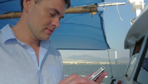   Stock Footage Using A Smartphone On A Boat Live Wallpaper