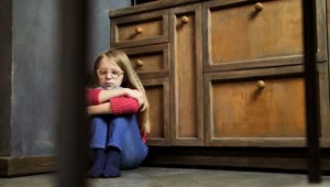   Stock Footage Unhappy Child Sitting In The Corner Live Wallpaper