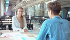   Stock Footage Two People At A Business Meeting Live Wallpaper