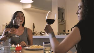   Stock Footage Two Friends At A Nice Dinner Together With Wine Live Wallpaper