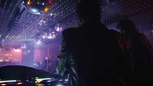   Stock Footage Two Djs Mixing Music At A Nightclub Live Wallpaper