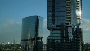   Stock Footage Two Corporate Buildings Of A City Live Wallpaper