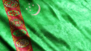   Stock Footage Turkmenistan Flag From Asia Live Wallpaper