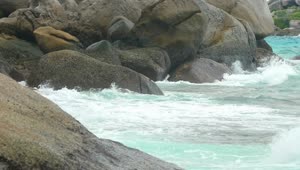   Stock Footage Tropical Waves Crashing On Rocks Live Wallpaper