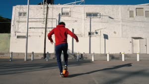 Stock Footage Young Man Playing Soccer In The Street Live Wallpaper Free