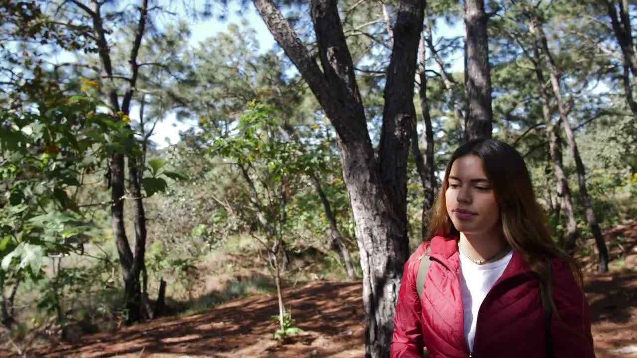 Download Stock Footage Woman Drinking Water In The Forest Live Wallpaper Free